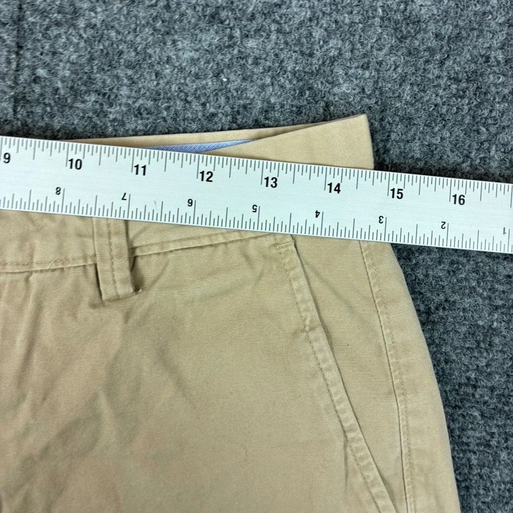 JCrew Rivington Mens Khaki Chino Shorts Tan Size 29w Flat Front Cotton Twill